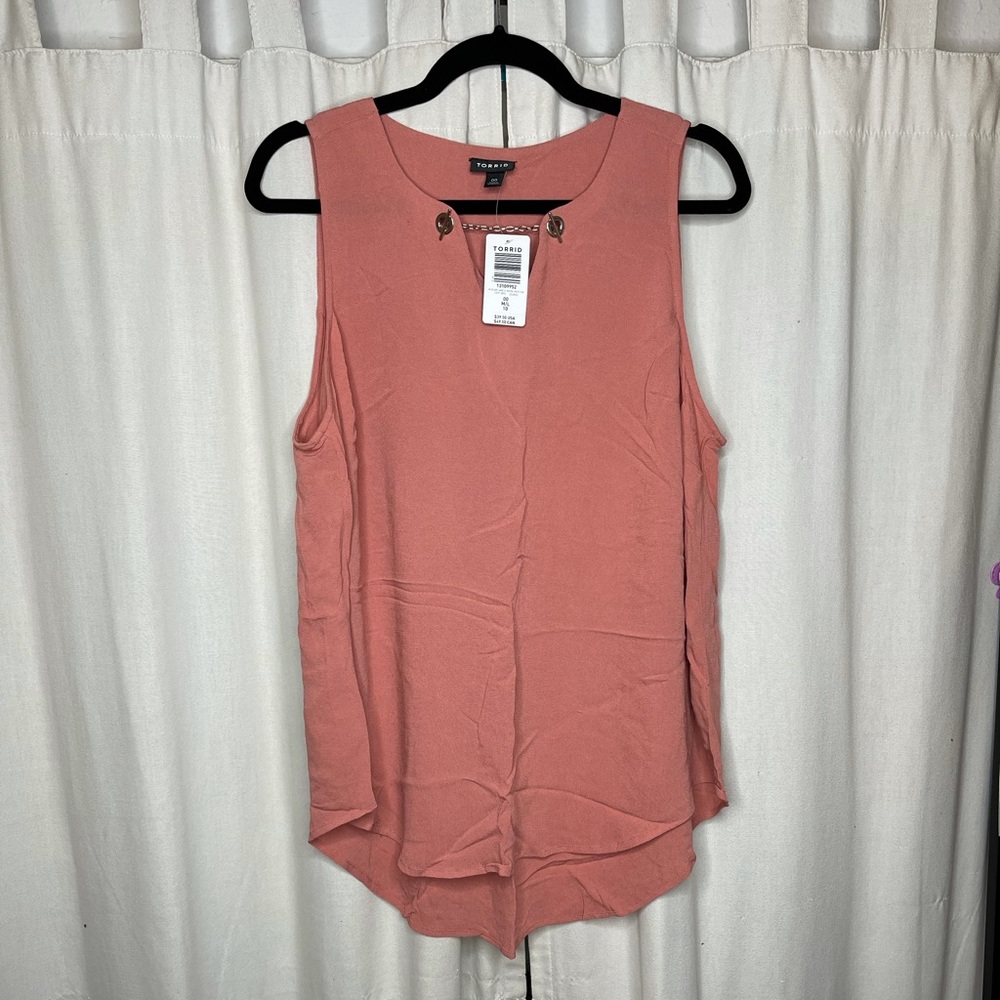 Blush sleeveless top